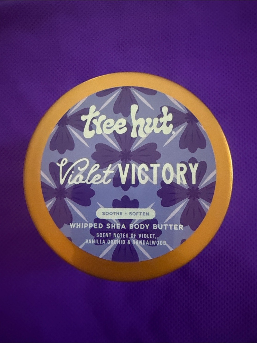 NEW SCENT Tree Hut Violet Victory Whipped Shea Body Butter - Purple & Gold